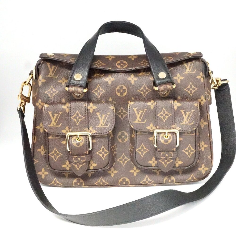 Louis Vuitton Manhattan NM Leather Satchel Bag